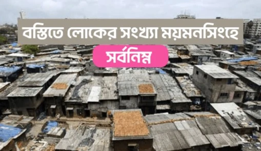 বস্তিতে ও ভাসমান লোকের সংখ্যা ময়মনসিংহে সর্বনিম্ন, ঢাকায় সর্বোচ্চ